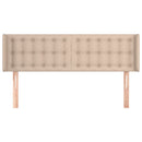 sengegavl med kanter 147x16x78/88 cm kunstlæder cappuccino