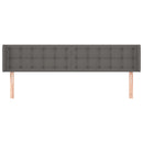 sengegavl med kanter 183x16x78/88 cm kunstlæder grå