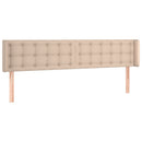 sengegavl med kanter 183x16x78/88 cm kunstlæder cappuccino