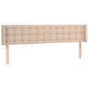 sengegavl med kanter 183x16x78/88 cm kunstlæder cappuccino