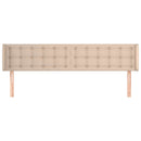 sengegavl med kanter 183x16x78/88 cm kunstlæder cappuccino