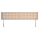 sengegavl med kanter 183x16x78/88 cm kunstlæder cappuccino