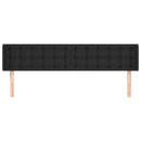 sengegavl med kanter 203x16x78/88 cm kunstlæder sort