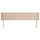 sengegavl med kanter 203x16x78/88 cm kunstlæder cappuccino