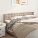 sengegavl med kanter 203x16x78/88 cm kunstlæder cappuccino