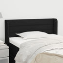 sengegavl med kanter 103x16x78/88 cm stof sort