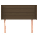 sengegavl med kanter 103x16x78/88 cm stof mørkebrun