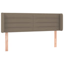 sengegavl med kanter 147x16x78/88 cm stof gråbrun