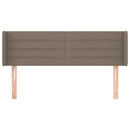 sengegavl med kanter 147x16x78/88 cm stof gråbrun