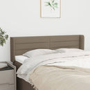 sengegavl med kanter 147x16x78/88 cm stof gråbrun