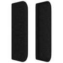 sengegavl med kanter 183x16x78/88 cm stof sort