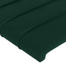 sengegavl med kanter 93x16x78/88 cm fløjl mørkegrøn