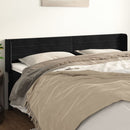 sengegavl med kanter 163x16x78/88 cm fløjl sort
