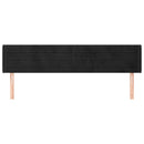 sengegavl med kanter 183x16x78/88 cm fløjl sort