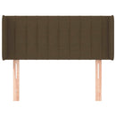 sengegavl med kanter 93x16x78/88 cm stof mørkebrun
