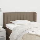sengegavl med kanter 103x16x78/88 cm stof gråbrun