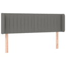 sengegavl med kanter 147x16x78/88 cm stof mørkegrå