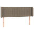 sengegavl med kanter 147x16x78/88 cm stof gråbrun