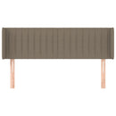 sengegavl med kanter 147x16x78/88 cm stof gråbrun