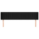 sengegavl med kanter 163x16x78/88 cm stof sort