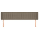 sengegavl med kanter 183x16x78/88 cm stof gråbrun