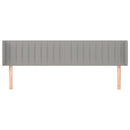 sengegavl med kanter 203x16x78/88 cm stof lysegrå