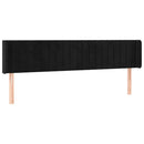 sengegavl med kanter 163x16x78/88 cm fløjl sort