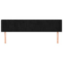 sengegavl med kanter 163x16x78/88 cm fløjl sort