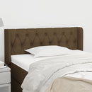 sengegavl med kanter 103x16x78/88 cm stof mørkebrun