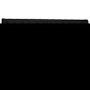 sengegavl med kanter 163x16x78/88 cm stof sort