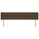 sengegavl med kanter 203x16x78/88 cm stof mørkebrun