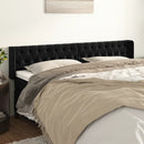 sengegavl med kanter 203x16x78/88 cm fløjl sort