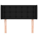 sengegavl med kanter 103x16x78/88 cm stof sort