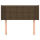 sengegavl med kanter 103x16x78/88 cm stof mørkebrun