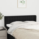 sengegavl med kanter 147x16x78/88 cm stof sort