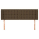 sengegavl med kanter 147x16x78/88 cm stof mørkebrun