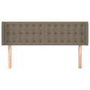 sengegavl med kanter 147x16x78/88 cm stof gråbrun