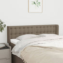 sengegavl med kanter 147x16x78/88 cm stof gråbrun