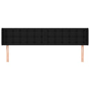 sengegavl med kanter 183x16x78/88 cm stof sort
