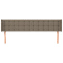 sengegavl med kanter 183x16x78/88 cm stof gråbrun