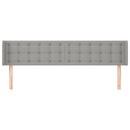 sengegavl med kanter 203x16x78/88 cm stof lysegrå