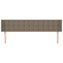 sengegavl med kanter 203x16x78/88 cm stof gråbrun