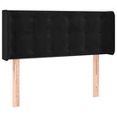 sengegavl med kanter 83x16x78/88 cm fløjl sort