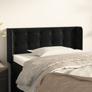 sengegavl med kanter 93x16x78/88 cm fløjl sort