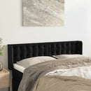 sengegavl med kanter 147x16x78/88 cm fløjl sort