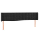 sengegavl med kanter 163x16x78/88 cm fløjl sort