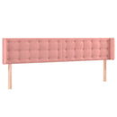 sengegavl med kanter 183x16x78/88 cm fløjl lyserød