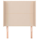 sengegavl med kanter 83x16x118/128 cm kunstlæder cappuccino