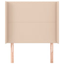 sengegavl med kanter 103x16x118/128 cm kunstlæder cappuccino