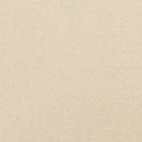sengegavl med kanter 183x16x118/128 cm stof cremefarvet